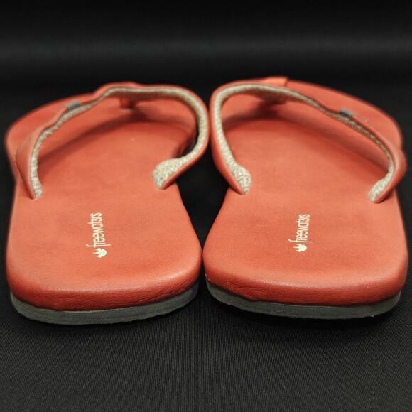 Havaianas & Freewaters Flip Flops Women’s Size 7/8W / EU 37/38 Green Coral Red - Picture 10 of 11
